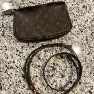 Authentic Louis Vuitton Pochette Old Model with strap